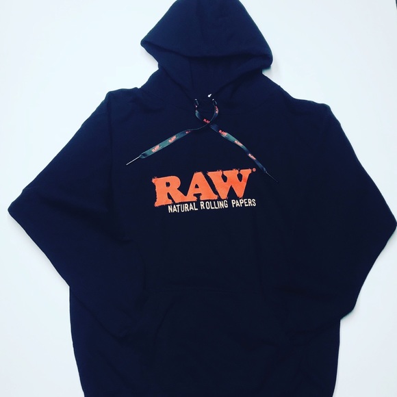 raw black poker hoodie